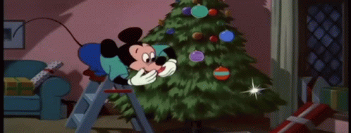 Pluto Mickey Mouse GIF - Pluto Mickey Mouse Christmas Tree GIFs