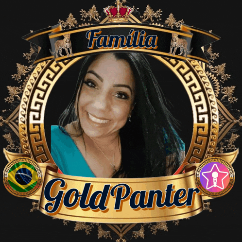 a picture of a woman with the words familia gold panter