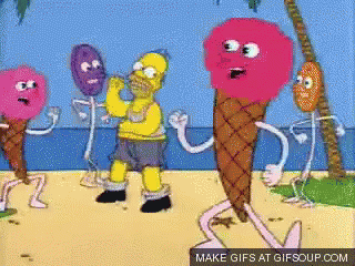 Homer GIF - Simspons Icecream Beach GIFs