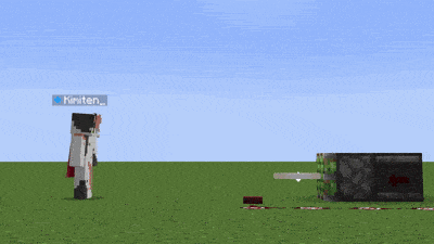 a minecraft character with the name ' furuten ' on the top of his head