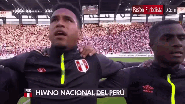 La Selección Peruana Canta El Himno Nacional GIF - Seleccion Peruana Perú Himno GIFs