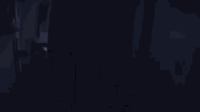 a blurred image of a room with a sticker that says tic on it