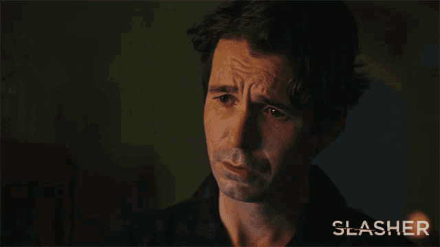 a man with tears running down his face is asking do you love me