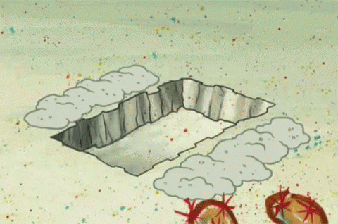 Hide In A Hole GIF - Spongebob Squarepants Spongebob Bury GIFs