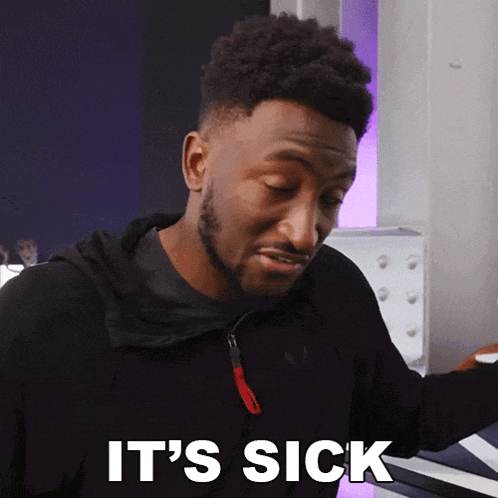 a man says it 's sick while looking down