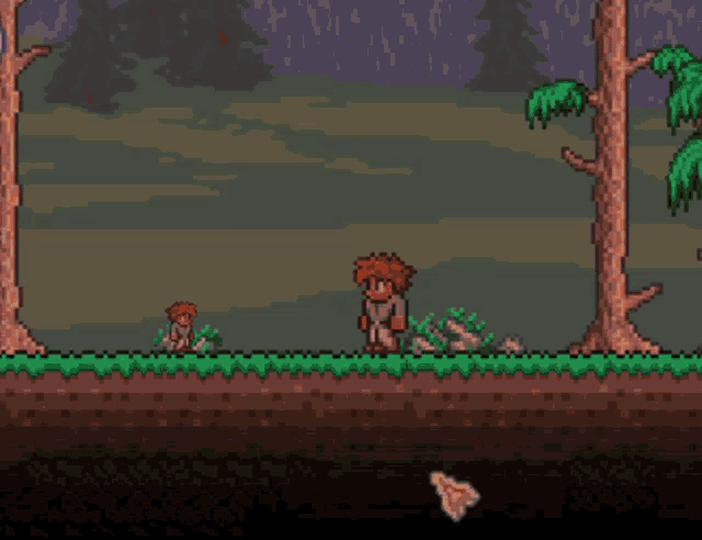a pixel art drawing of a man holding a torch