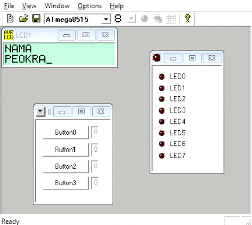 a computer screen shows a list of buttons including button0 and button1