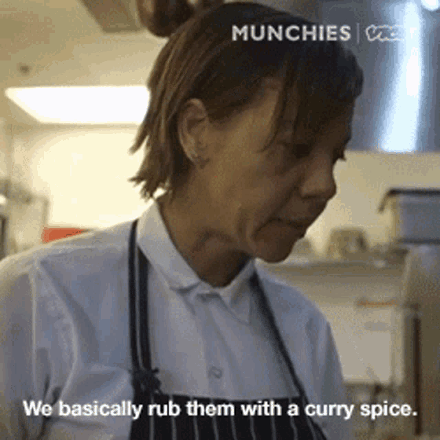 We Basically Rub Them With A Curry Spice Spices GIF - We Basically Rub Them With A Curry Spice Spices Curry Powder GIFs