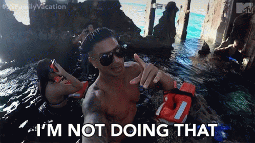 Im Not Doing That Pointing Up GIF - Im Not Doing That Pointing Up Pauly D GIFs