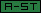 a green sign with the letters a and t on it .