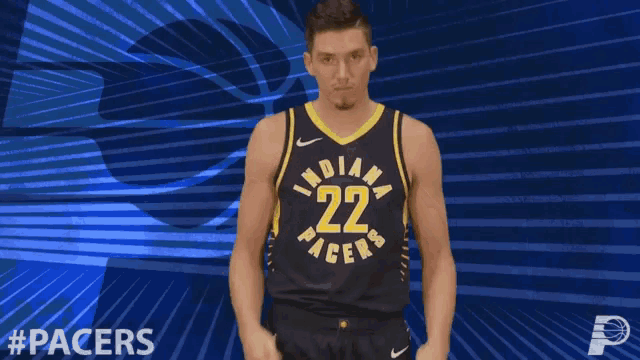 a basketball player for the indiana pacers is giving two thumbs up