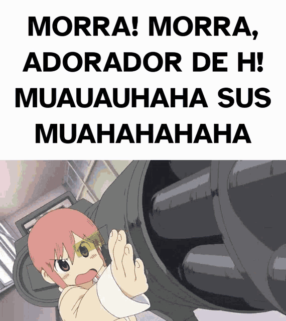 a cartoon of a girl with the words morra adorador de h on the top
