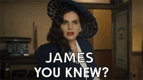 a woman in a hat says james you knew .