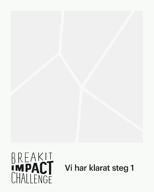 a breakit impact challenge poster with a green triangle in the middle