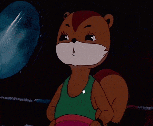 a cartoon squirrel says " is that all you got " at the bottom