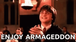 Daniel Radcliffe Enjoy Armageddon GIF - Daniel Radcliffe Enjoy Armageddon Harry Potter GIFs