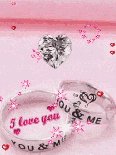 a ring that says " i love you & me " on it