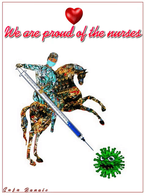 a poster that says " we are proud of the nurses " on it
