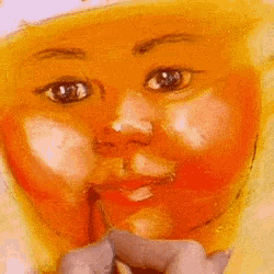 a close up of a cartoon character 's face