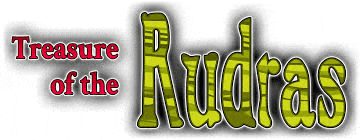 a logo for the treasure of the rudras is displayed