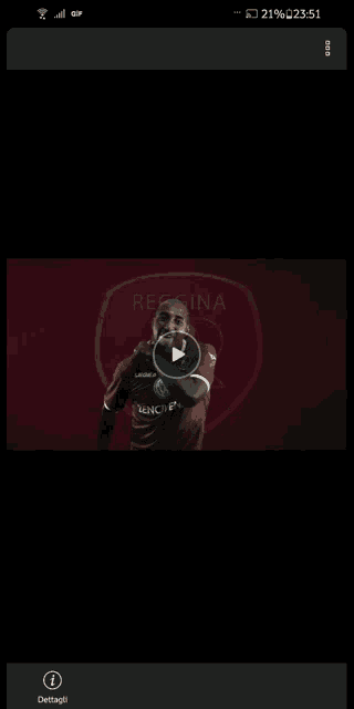 a screenshot of a video of a man in a regina shirt