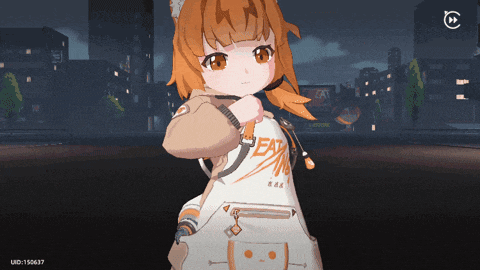 a girl with a cat ear and a shirt that says " eat me "