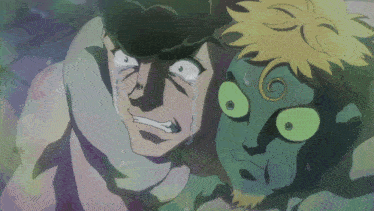 a cartoon drawing of a man crying next to another man
