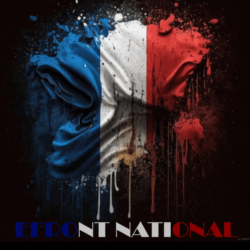 a poster with a french flag and the words " front national " below it