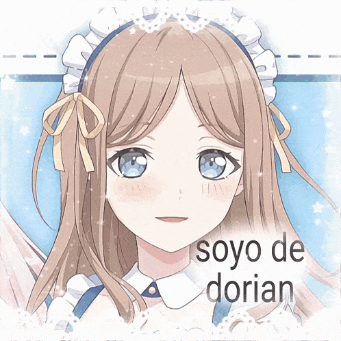 a picture of a maid with the words soyo de dorian below it