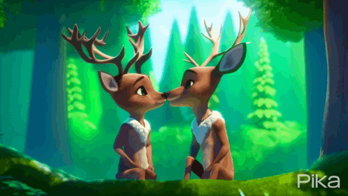 Deer Jemma GIF - Deer Jemma Kissing Couple GIFs