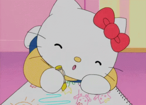 Hello Kitty Writing GIF - Hello Kitty Writing GIFs