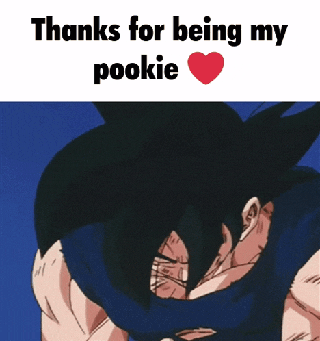 a picture of a man with a heart and the words thanks for being my pookie