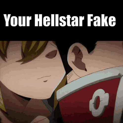 a picture of a girl kissing a man with the words your hellstar fake on the bottom