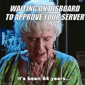 an older woman is waiting on a disboard to approve her server