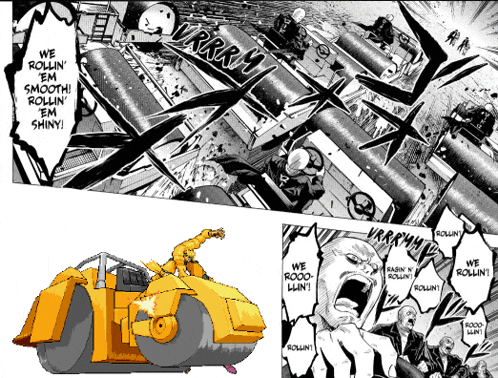 a black and white drawing of a motorcycle with the words we rollin ' em smooth