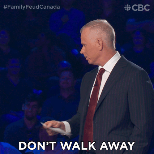 Don'T Walk Away Gerry Dee GIF - Don'T Walk Away Gerry Dee Family Feud Canada GIFs