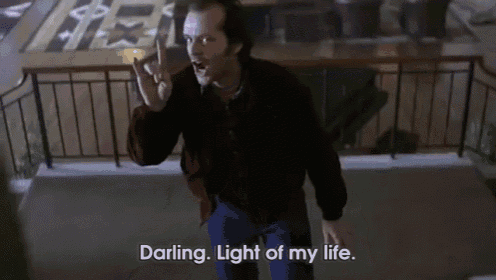 a man says darling light of my life in front of a railing