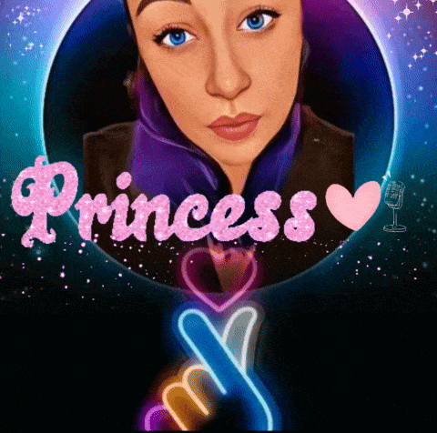 a portrait of a woman with the word princess in the background