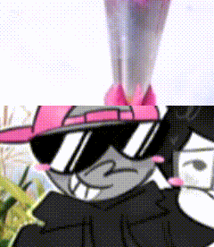 a cartoon character wearing sunglasses and a hat