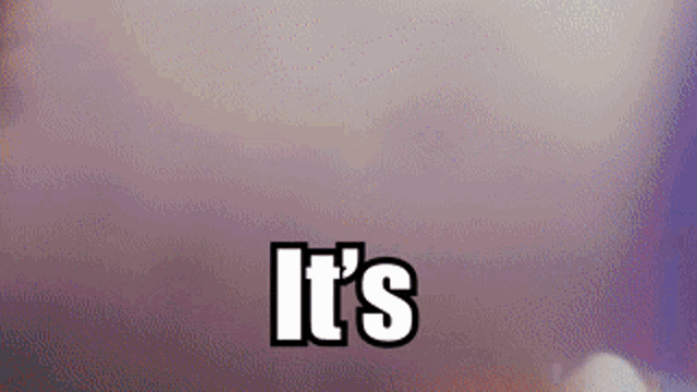 a purple background with the words it 's written on it