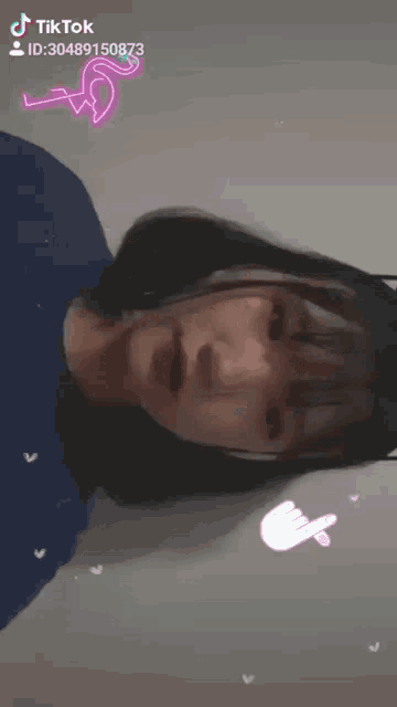 a tiktok video of a girl with a flamingo on the bottom