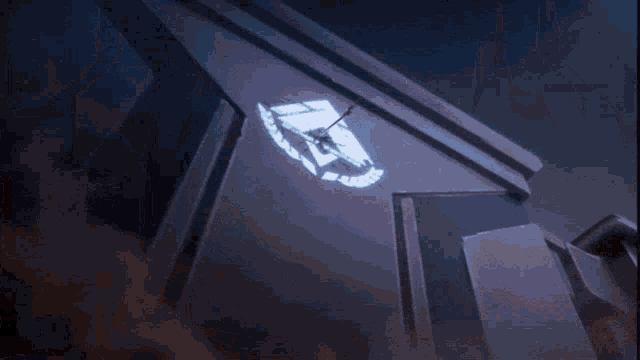 a cartoon drawing of a robot in a blue room