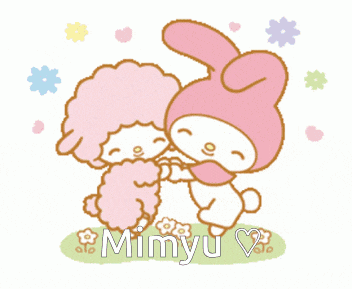 a cartoon of a bunny and a sheep with the name mimyu