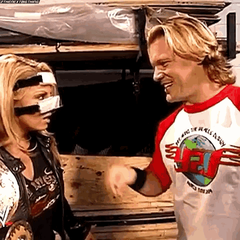Trish Stratus Chris Jericho GIF