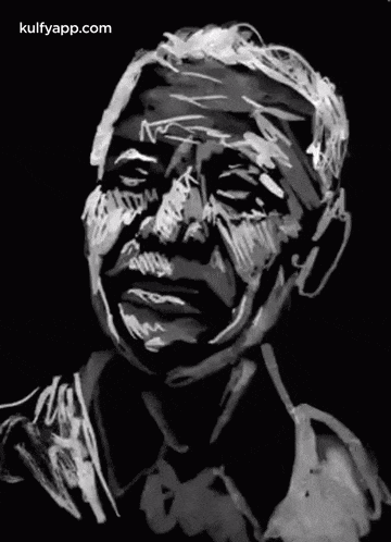 a black and white drawing of a man 's face with the website kulfyapp.com below it
