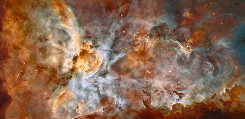 a painting of a nebula with a lot of stars in it