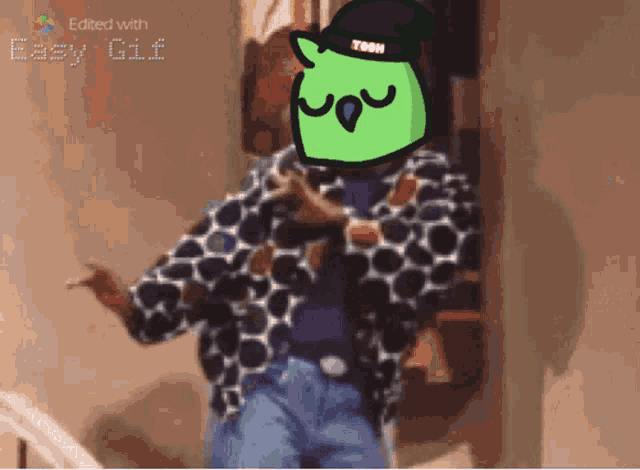 a cartoon of a person wearing a hat that says toon on it
