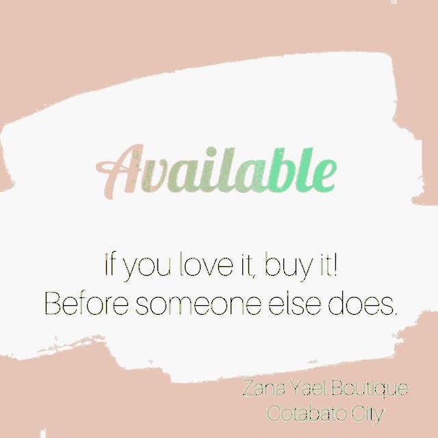 an advertisement for zana yael boutique cotabato city