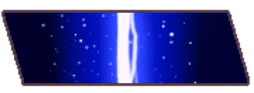 a pixel art of a blue background with a white light coming out of it