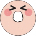 a cartoon smiley face with a very angry expression on it .
